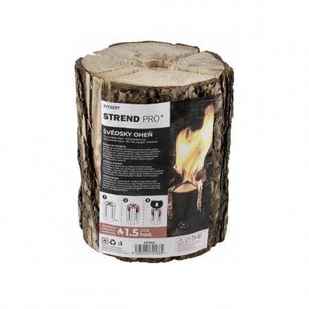 Accesorii gratar - Bustean foc suedez, Strend Pro Woodson, timp ardere 1 ora