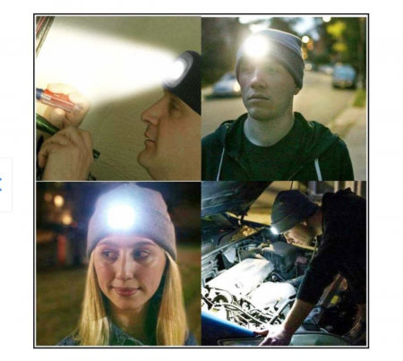 Caciula cu led reincarcabila, Strend Pro Blue, unisex, marime universal, USB, 4xSMD, Li-Ion [6]