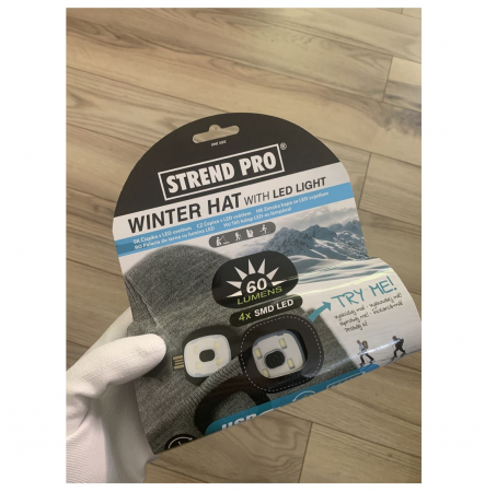 Caciula cu led reincarcabila, Strend Pro Bleu, unisex, marime universala, USB, 4xSMD, Li-Ion [3]