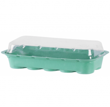 Sere si solarii - Tava pentru rasaduri cu capac, 26x12.5x4 cm, 10 gauri