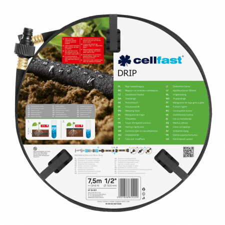 Furtun pentru irigare poros Cellfast DRIP, 1/2", 7.5 m lungime [0]