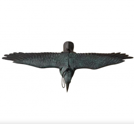 Articole antidaunatori gradina - Sperietoare de pasari in forma de corb negru, 80x11x45cm