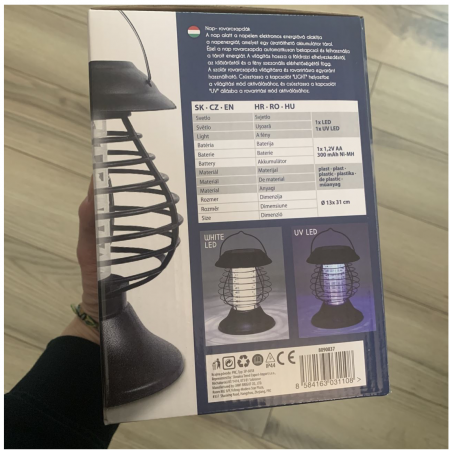 Lampa 2in1 cu UV impotriva insectelor, Strend Pro Insect Solar Trap, 13x31 cm [6]