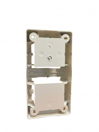 Carcasa pentru 2 prize, montaj aparent, 15x8x3 cm, gama Mega Clasic, KONTAKT SIMON [1]