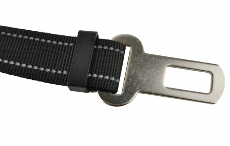 Centura de siguranta pentru catei, neagra, 100-130cm, reglabila [4]