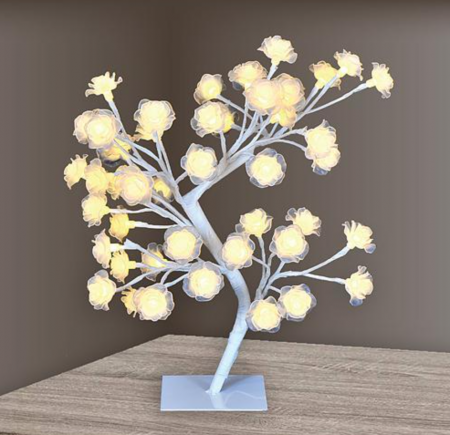 Figurine si decoratiuni Craciun - Copac cu trandafiri,48 de leduri, festiv, 45 cm inaltime, 3xAA, MagicHome