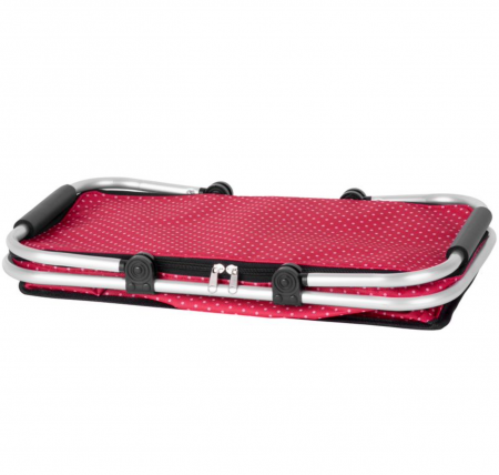 Cos pentru cumparaturi, model buline, rosu, max 5 kg, 47x28x25 cm, Jela [3]