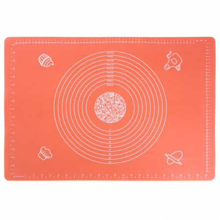 Casa - Covoras din silicon alimentar, rezistent la temperaturi ridicate,ideal ca placa pentru tocat alimente sau pentru framantat aluat, 65 x 45 cm, roz