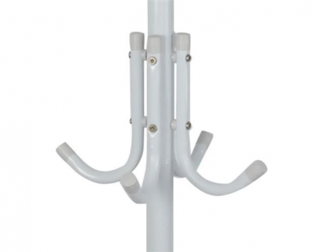 Cuier pentru hol, tip pom, 3 nivele, 12 agatatori, metal, negru, 170 cm, alb [3]