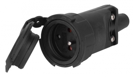 Cupla din cauciuc, cu capac, Strend Pro, EMOS NFS-031, IP65, Schuko, 16A, 250 V [0]