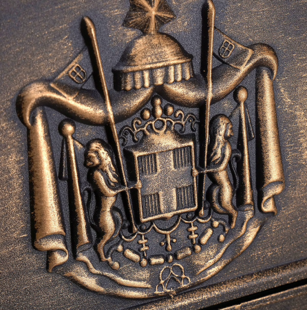 Cutie postala aluminiu, bronz antic [5]