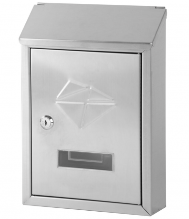 Cutii postale - Cutie postala din inox cu deschidere frontala, Strend Pro, 305x215x70 mm