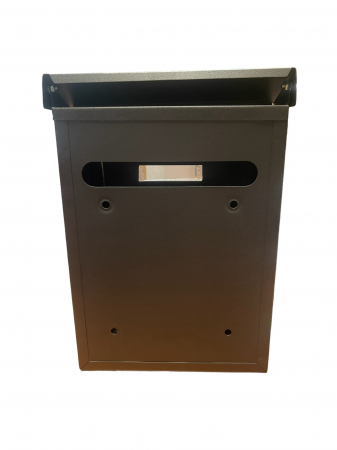 Cutie postala din otel galvanizat cu deschidere frontala, negru, 18x6x26cm [3]