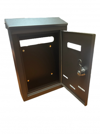Cutie postala din otel galvanizat cu deschidere frontala, negru, 18x6x26cm [5]
