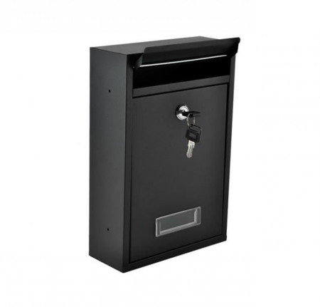 Cutie postala, otel galvanizat, negru, 21.7x8.5x32 cm, Malatec [11]