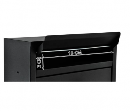 Cutie postala, otel galvanizat, negru, 21.7x8.5x32 cm, Malatec [9]