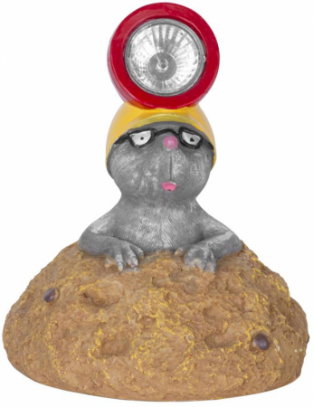 Decoratiune gradina, polirasina, lampa solara, cartita, 13x13x17 cm [0]