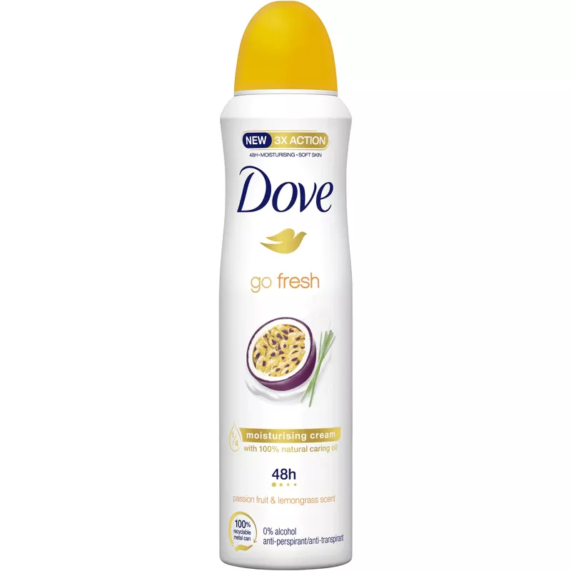 HoReCa - Deodorant spray, 48H, 150 ML, Dove Go Fresh Passion&Lemongrass