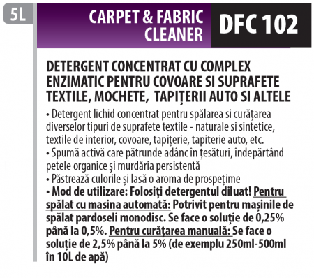 Detergent pentru covoare, mochete, tapițerii de uz casnic și auto, 5 litrii, Medix Professional [1]