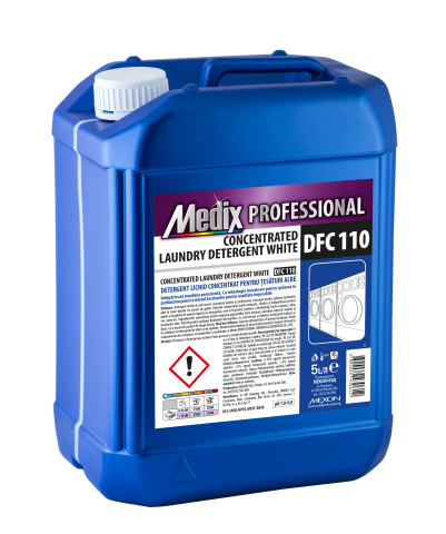 Detergenti lichizi profesionali - Detergent concentrat pentru rufe albe, 5 litrii, Medix Professional