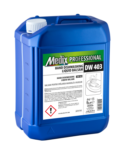 Pentru spalare manuala - Detergent de vase concentrat cu parfum floral pentru spălatul manual al veselei cu ingredient antibacterian, 5 litrii, Medix Professional