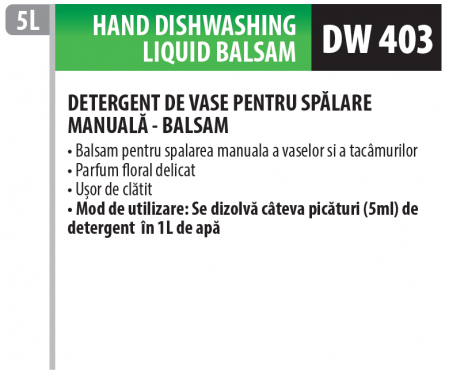 Detergent de vase concentrat cu parfum floral pentru spălatul manual al veselei cu ingredient antibacterian, 5 litrii, Medix Professional [1]