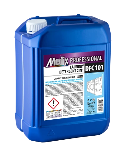 Detergenti lichizi profesionali - Detergent lichid cu balsam floral și complex multi-enzimatic 5L, Medix Professional