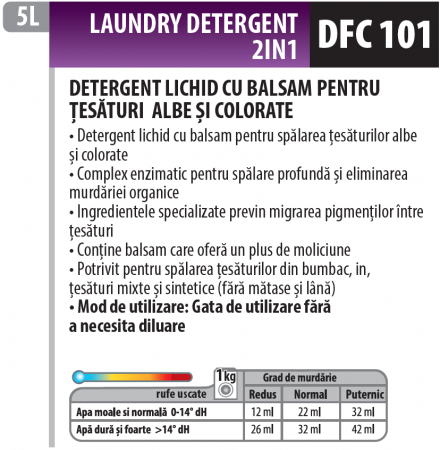 Detergent lichid cu balsam floral și complex multi-enzimatic 5L, Medix Professional [1]