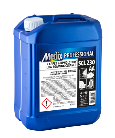 Solutii curatenie super concentrate - Detergent cu spumare redusă pentru tapițerie auto, covoare, țesături, 5 litrii, Medix Professional