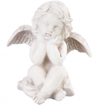 Figurina decorativa cu led MagicHome in forma de ingeras din polirasina, 8 x 7 x 9  cm [0]