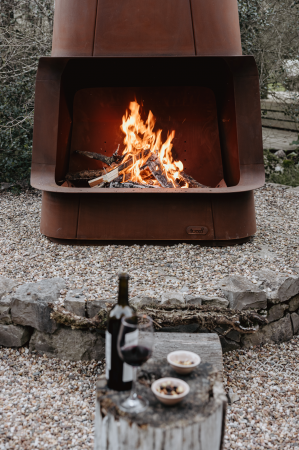 Fireplace Apollo din Oțel corten, 125 × 53 × 190 cm [3]