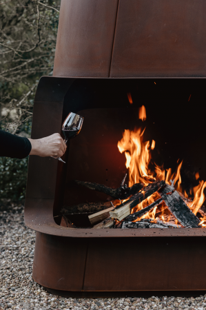 Fireplace Apollo din Oțel corten, 125 × 53 × 190 cm [2]