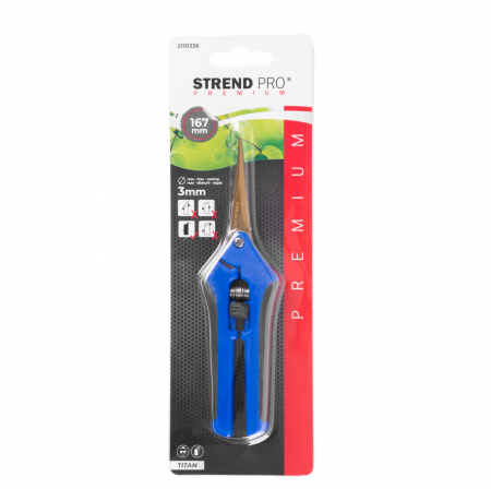 Foarfeca de gradina Strend Pro Premium pentru plante si flori, titan, albastra [3]