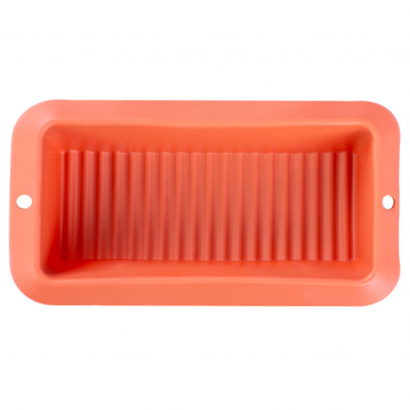 Forma de copt din silicon pentru paine/cozonac, portocaliu, 24x12.5x6 cm, MagicHome [1]