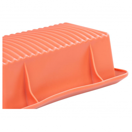 Forma de copt din silicon pentru paine/cozonac, portocaliu, 24x12.5x6 cm, MagicHome [2]