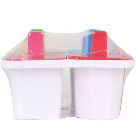 Forma pentru 8 inghetate pe bat, Privilege, alb/multicolor, 18.5x10.5x7 cm [3]