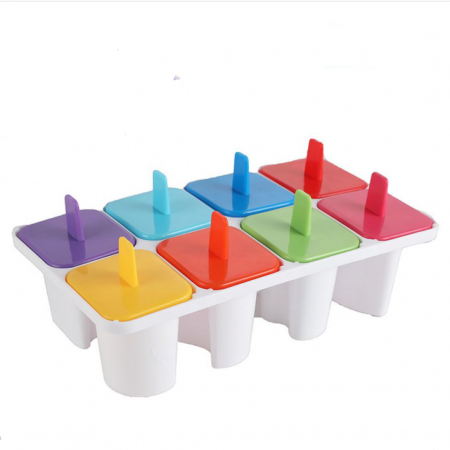 Forma pentru 8 inghetate pe bat, Privilege, alb/multicolor, 18.5x10.5x7 cm [0]