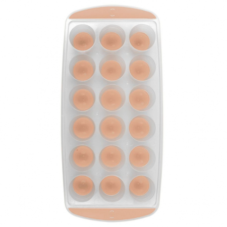 Forma pentru gheata, Wooow, din silicon/plastic, 18 cuburi, 14x31x3cm, portocaliu [0]