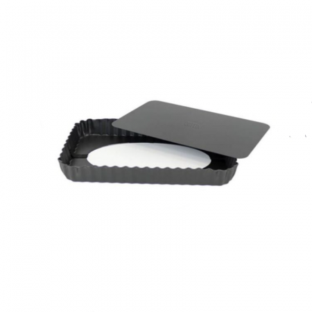 Forma tarte pentru cuptor, fund demontabil, dreptunghiulara, 27.3x20x3cm, Quttin [1]