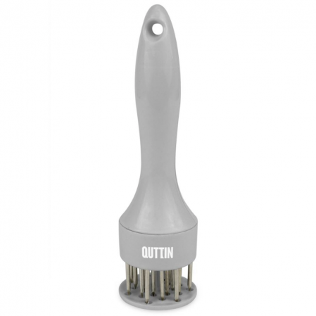 Fragezitor pentru carne si pregatire condimentare, Quttin, cu 21 tije de perforare din inox si perie de curatare, 19 x 5 cm [0]
