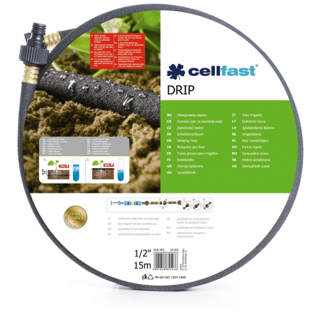 Furtun de gradina cu picurare, Drip 1/2' 15m [0]