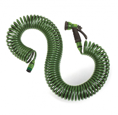 Furtun gradina spiralat 15m, pistol 7 functii [0]