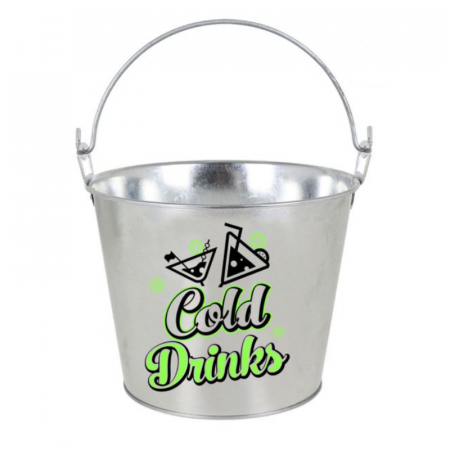 Galeata din otel galvanizat pentru servire bere cu deschizator sticle integrat, "cold drinks", 5 litrii, 23x18x18 cm, Privilege [0]