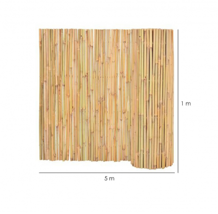 Gard/paravan din bambus natural, 5x1 m [3]