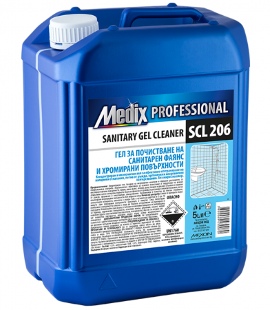 Pentru toaleta si wc - Gel de curățare pentru obiecte sanitare și suprafețe cromate, 5 litrii, Medix Professional