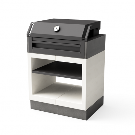 Gratare - Gratar pentru gradina, Kitaway Grill Otte din beton, 110 × 47 × 192 cm