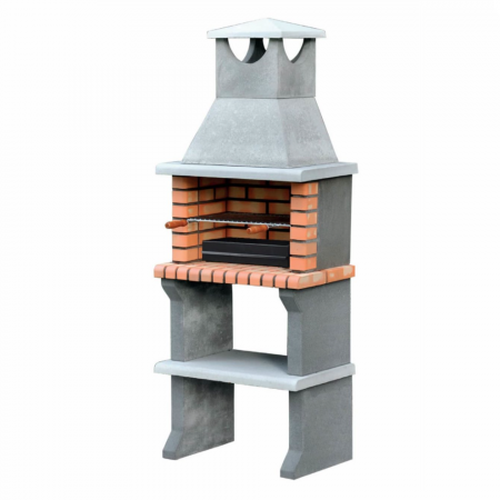 Gratare - Gratar pentru gradina Luna XL din beton si caramida, 74 × 47 × 190 cm