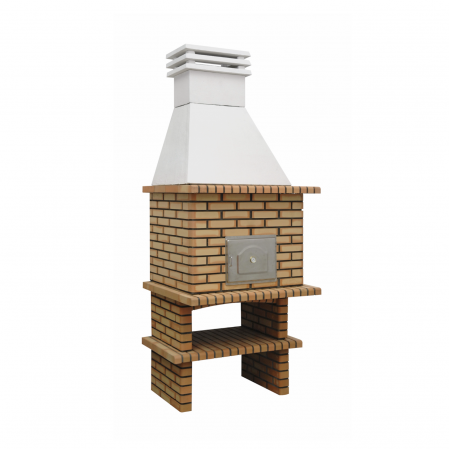 Bucatarii de vara Tuozi - Gratar pentru gradina, Luxor Royal, din beton si caramida, 107 × 94 × 271 cm