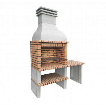 Gratare - Gratar pentru gradina sines XL cu banc de lucru din beton si caramida, 178 × 70 × 255 cm