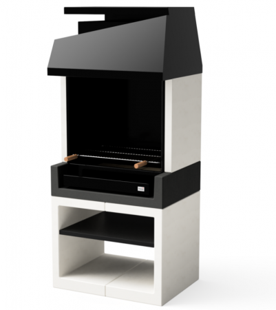 Gratare - Gratar pentru gradina Tuozi Barbecue Kitaway Otte din beton si otel, 84 × 63 × 206 cm